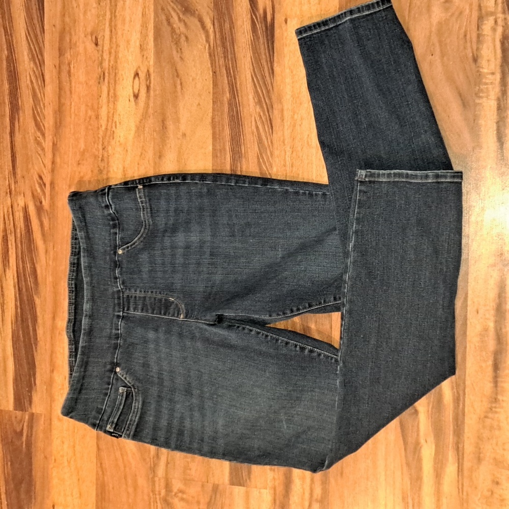 Lee size 14 short slimming fit slim straight blue jeans